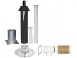 SKOBERNE Grundpaket Unifix165, Flachdach, DN 80/125, 1,0m