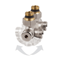 Thermostat-Ventilblock Flex DN15(1/2")xDN20(3/4") Eurokonus für Ein-und Zweirohrbetrieb