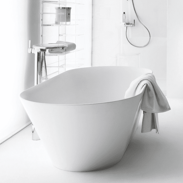 LAUFEN Kartell freistehende Badewanne 171,5 x 81,5 cm weiß matt