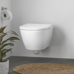 Duravit D-Neo Wand-WC mit WC-Sitz, Rimless, weiß