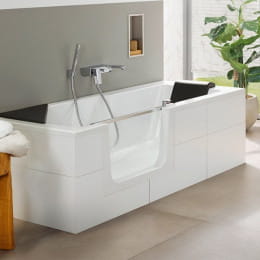 Artweger Twinline Pure Badewanne mitTür, links 1600x750x430mm weiß