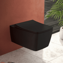 Vitra Metropole Komplett-SET Wand-WC mit neeos Vorwandelement, schwarz matt
