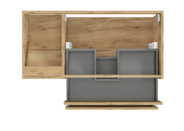 kielle Nefia - Schrank mit Waschbecken 90 cm, rechte Ausführung, goldene Eiche