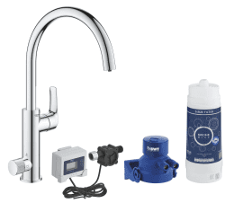 Grohe Blue Pure Set Spültischarmatur EuroSmart mit Filterfunktion, Chrom