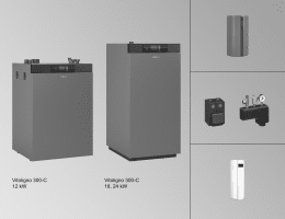 Viessmann Paket Vitoligno 300-C, 24 kW Saugsystem ohne Partikelabscheider