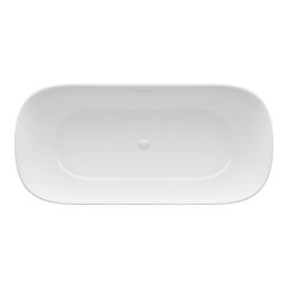 LAUFEN Meda freistehende Badewanne aus Marbond 160 x 75 cm kupfer-weiß glanz