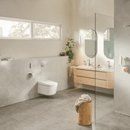 Grohe Sensia Pro Wand-Dusch-WC, PowerFlush Triple Vortex mit WC-Sitz, GROHE HyperClean