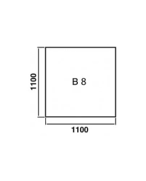 Oranier Bodenplatten aus Glas klar Quadrat B8, Glas 6 mm 1100 x 1100 mm