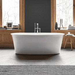 Duravit White Tulip Freistehende Badewanne, 1800x900 mm, ClickClack, weiß