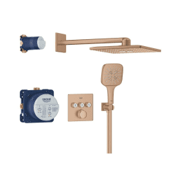 Grohe Grohtherm SmartControl Unterputz-Duschsystem mit Thermostat warm sunset gebürstet Grohe Grohtherm SmartControl Unterputz-Duschsystem mit Thermostat warm sunset gebürstet