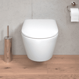 Duravit Plinero Wand-WC mit WC-Sitz mit HygieneGlaze, weiß matt