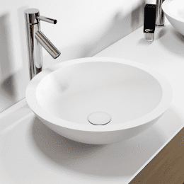 Riho Avella rund Aufsatzwaschtisch 42 x 14cm aus Solid Surface weiß matt