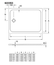 Villeroy & Boch Lifetime Plus - Duschwanne, 140x80 cm, Anti-Slip, alpinweiß