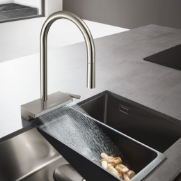 Hansgrohe Aquno Select M81 Küchenarmatur, ausziehbar, schwenkbar edelstahl gebürstet