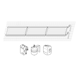 Weishaupt Paket Aufdach horizontal 3x1 AH F2, Solarsystem
