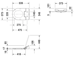 Duravit Dusch-WC-Sitz Slim, SoftClose, Alpinweiß