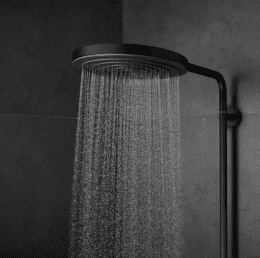 Hansgrohe Pulsify S Puro Aufputz-Duschsystem mit Thermostat schwarz matt