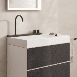 Hansgrohe Avalegra Wandwaschtisch 78x48 cm mit Armatur weiß/schwarz chrom gebürstet