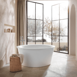 Duravit White Tulip freistehende Badewanne, rund Durchmesser 1400 mm weiß