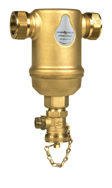 SPIROTECH Schlammabscheider Spirotrap, 22mm Klemmanschluss, horizontal