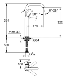 Grohe Essence Waschtischarmatur erhöht XL-Size mit EcoJoy, chrom Grohe Essence Waschtischarmatur erhöht XL-Size mit EcoJoy, chrom