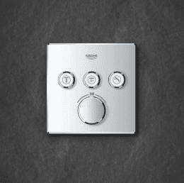 Grohe Grohtherm SmartControl Thermostatische Badewannenarmatur für Unterputzmontage, 3 Ventile, Chro