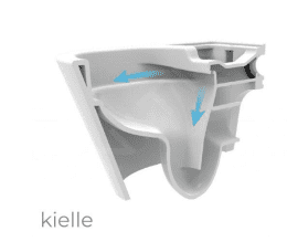 kielle Oudee - Wand-WC mit WC-Sitz SoftClose, Rimless, Weiß