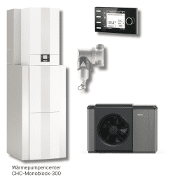 Wolf Paket WP-Cent. Monoblock 10/300-50S inkl. CHA10/400V+Speicher+Puffer+BM-2