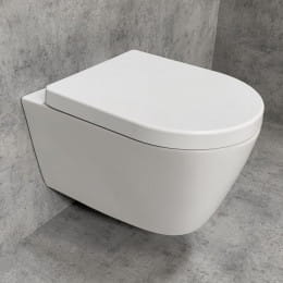 PREMIUM 100 Wand-Tiefspül-WC, spülrandlos, oval