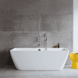 Duravit DuraSquare Vorwand-Badewanne, mit Schürze 800x800 mm weiß matt
