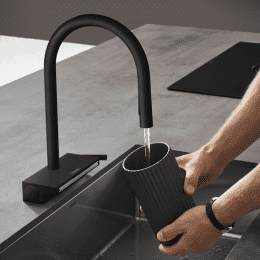 Hansgrohe Aquno Select M81 Küchenarmatur, ausziehbar, schwenkbar schwarz matt