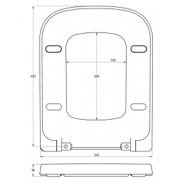 Treos Serie 800 WC-Sitz softcube, abnehmbar mit Absenkautomatik
