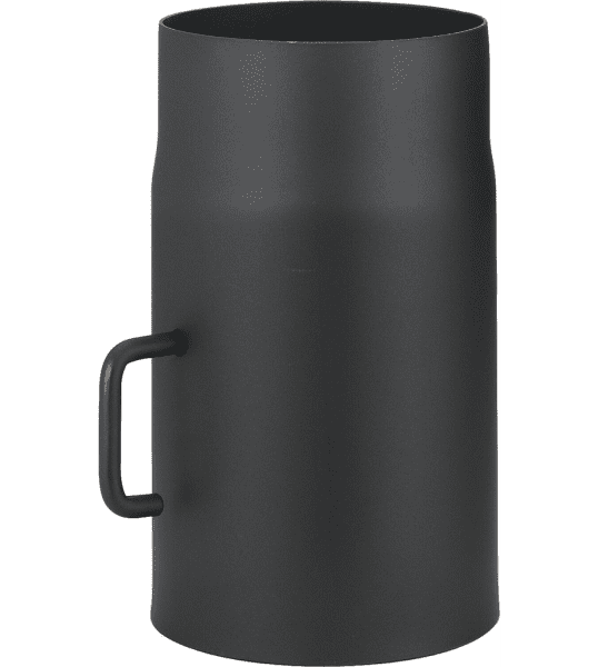MÖCK lackiertes Rauchrohr DN150, mit Drosselklappe, Länge = 250mm, gussgrau