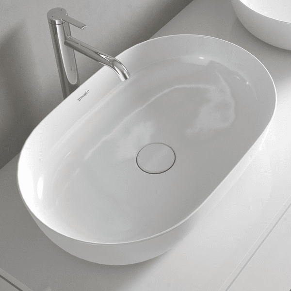 Duravit Luv Aufsatzbecken ohne Hahnlochbank 60 x 40 cm, ohne Hahnlochbank, mit wondergliss