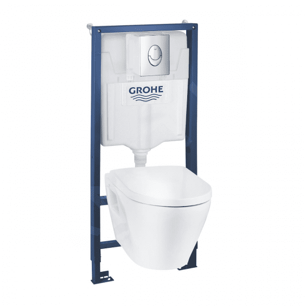 Grohe Solido Vorwandinstallationsset, WC-Becken Spülrandlos, WC-Sitz SoftClose, Betätigungsplatte