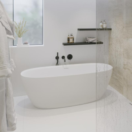 Riho MODEL-A Freistehende Oval-Badewanne 170 x 80 x 58 cm