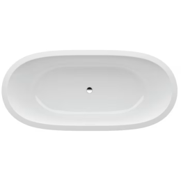 Laufen Il Bagno Alessi One Freistehende Badewanne 183x87 cm, mit LED-Beleuchtung weiß matt