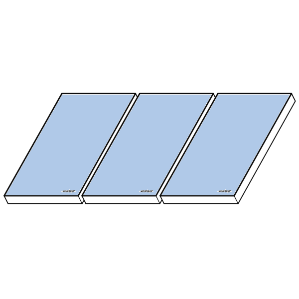 Weishaupt Flachkollektoren WTS-F2 K6 3er-Feld Aufdach vertikal Typ 3/3x1-AV