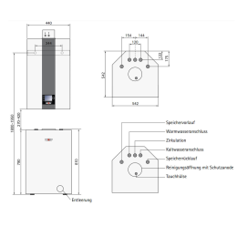 WOLF Warmwasserspeicher CSW-120 aus Stahl mit Emaillierung