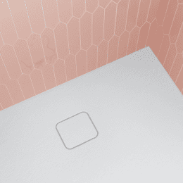 RIHO Basel Slate Rechteck-Duschwanne, superflach mit rutschhemmender Oberfläche, weiß matt