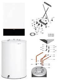 Viessmann Paket Vitodens 200-W B2HH 19 kW 7" Display mit Vitocell 100-W CUGB 120L