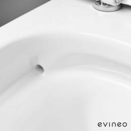 Evineo ineo Wand-Tiefspül-WC-SET, spülrandlos, mit WC-Sitz, abnehmbar, antibakteriell