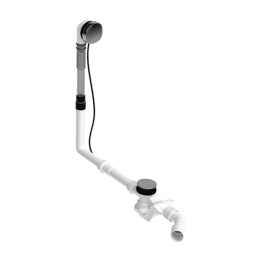 Duravit Ab- und Überlaufgarnitur Quadroval Drehgriff, Bowdenzuglänge 650mm, chrom