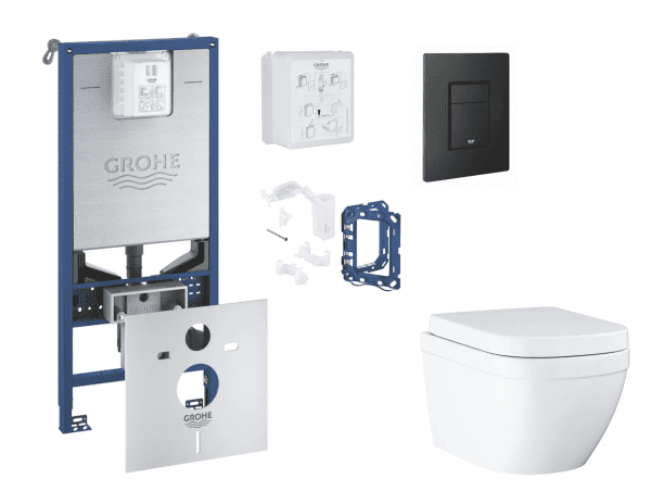Grohe Rapid SLX Wand-WC Set Triple Vortex, SoftClose & Even phantom black