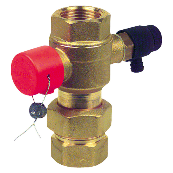 CALEFFI Kappenventil mit Entleerung DN25 (1") IG