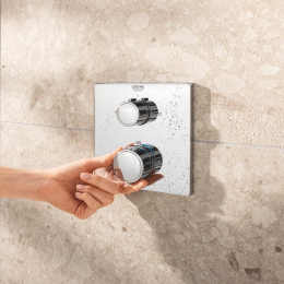 Grohe Precision Brauseset mit Thermostat für Unterputzmontage, 31x31 cm, Chrom