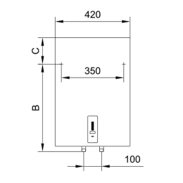 evenes Warmwasserspeicher elektrisch 100 Ltr Typ OTG 100 S EVE