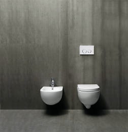 Azzurra Wand-Tiefspül-WC Nuvola spülrandlos weiß 350x335x550 mm
