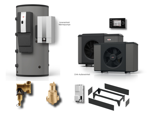 Wolf Paket CHA 07/400V inklusive BM-2 mit BSP-W-1000 und Zubehör