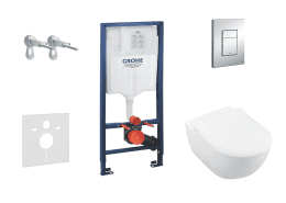 Grohe Rapid SL WC mit Sitz Subway 2.0, DirectFlush, SoftClose, CermaicPlus, Betätigungsplatte Chrom Grohe Rapid SL WC mit Sitz Subway 2.0, DirectFlush, SoftClose, CermaicPlus, Betätigungsplatte Chrom